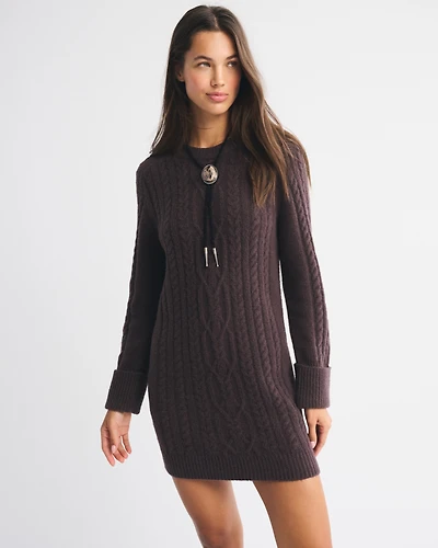 The A&F Madeline Cable Mini Sweater Dress