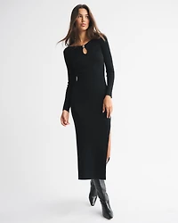 Hardware Keyhole Maxi Sweater Dress
