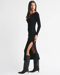 Hardware Keyhole Maxi Sweater Dress