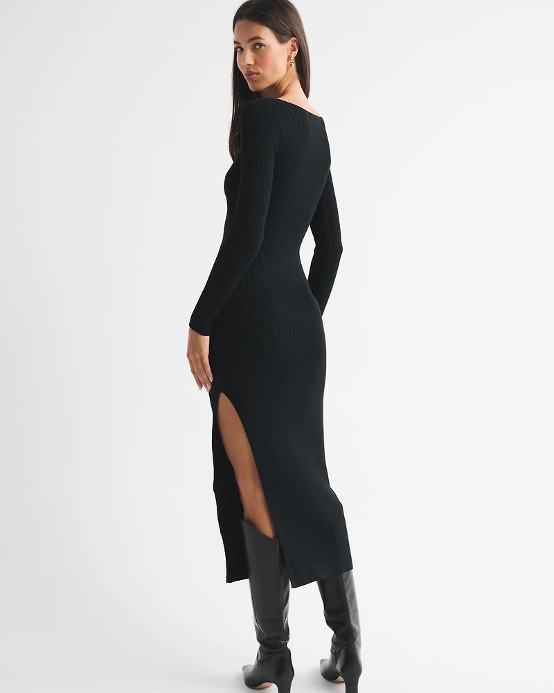 Hardware Keyhole Maxi Sweater Dress