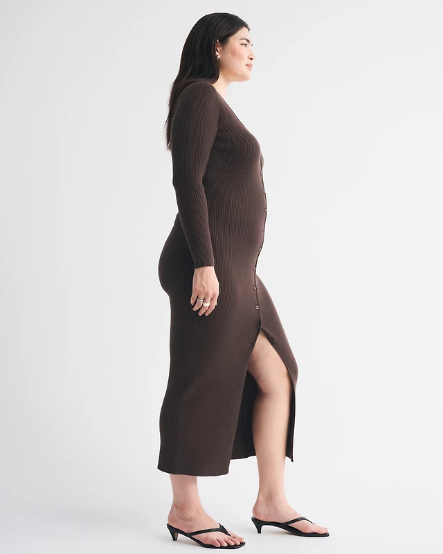 off-the-shoulder boucle maxi sweater dress Off Shoulder Boucle Maxi Dress