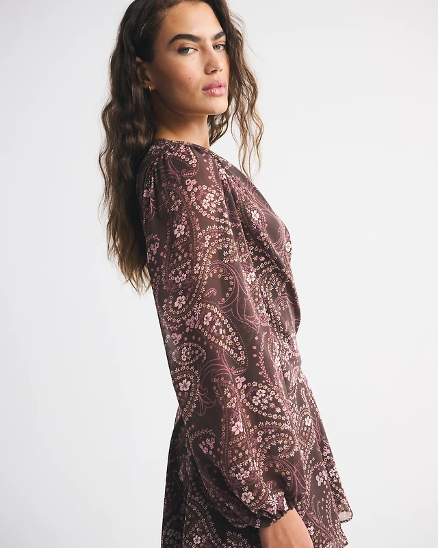 maeve long-sleeve pleated mini shirt dress Maeve Long-Sleeve Mini Shirt Dress