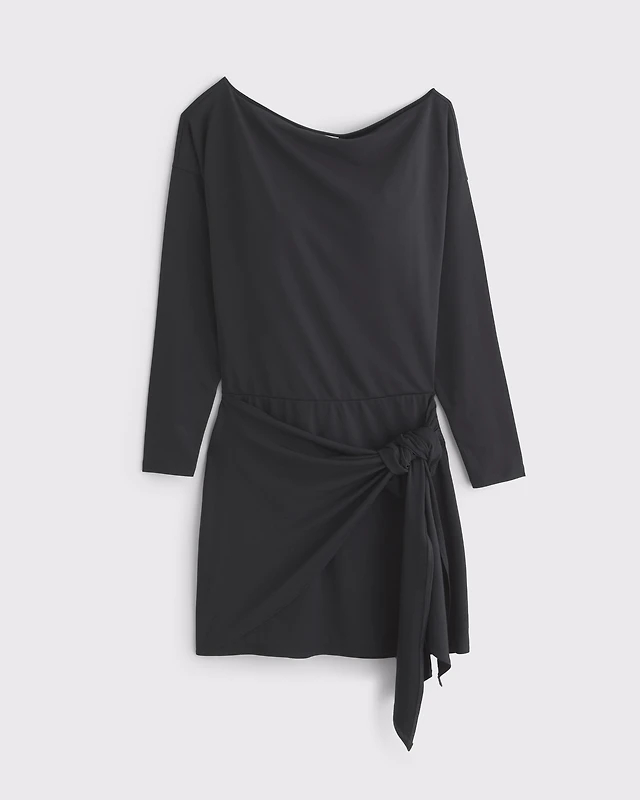 Abercrombie & Fitch Long-Sleeve Draped Wrap Mini Dress | MainPlace Mall Abercrombie & Fitch Long-Sleeve Draped Wrap Mini Dress | MainPlace Mall