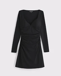 A&F Zoe Bra-Free Long-Sleeve Knit Mini Dress