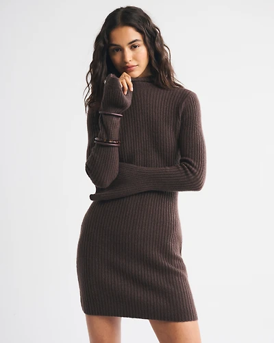 Maeve The Annalise Mock-Neck Mini Sweater Dress by Maeve | The Summit