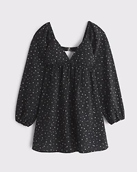 Bra-Free Clasp-Back Flowy Mini Dress