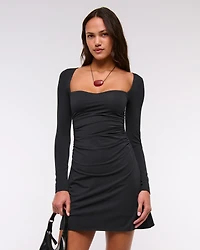 Bra-Free Sweetheart Knit Mini Dress