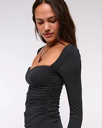 Bra-Free Sweetheart Knit Mini Dress