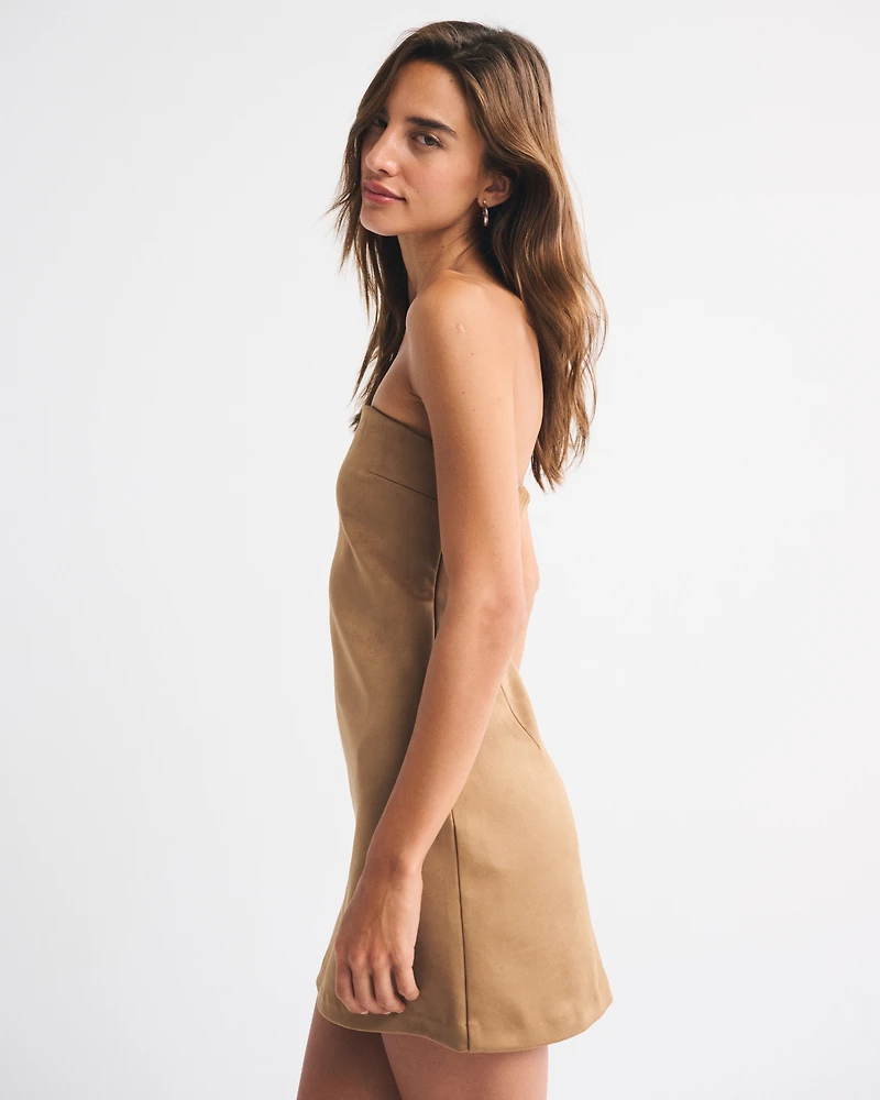 The A&F Scarlett Strapless Vegan Suede Skort