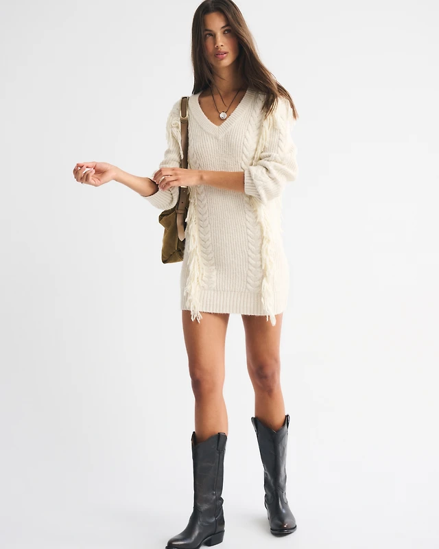 abercrombie sweater dress Abercrombie & Fitch Party Portrait NECK Jumper dress, Women's, Size: XS, Green