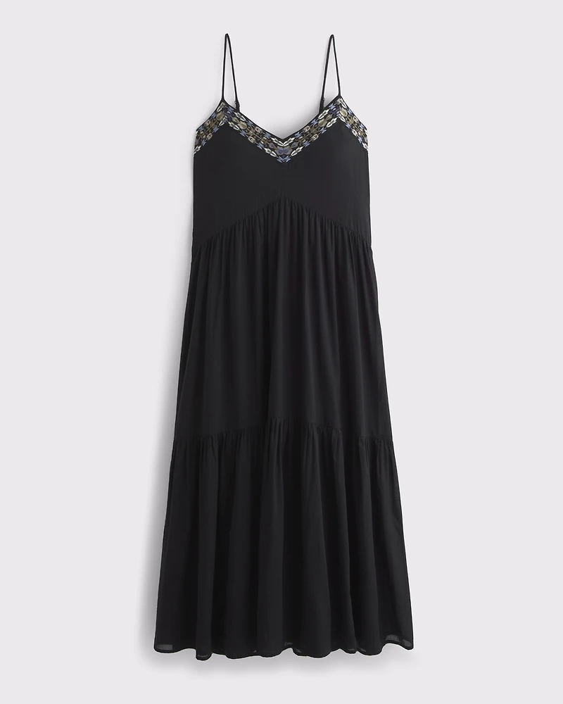 V-Neck Flowy Maxi Dress