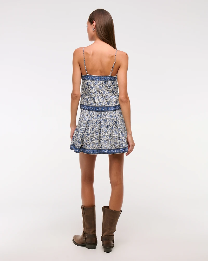 V-Neck Flowy Mini Skort