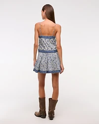 V-Neck Flowy Mini Skort