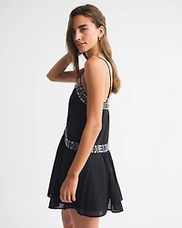 V-Neck Flowy Mini Skort