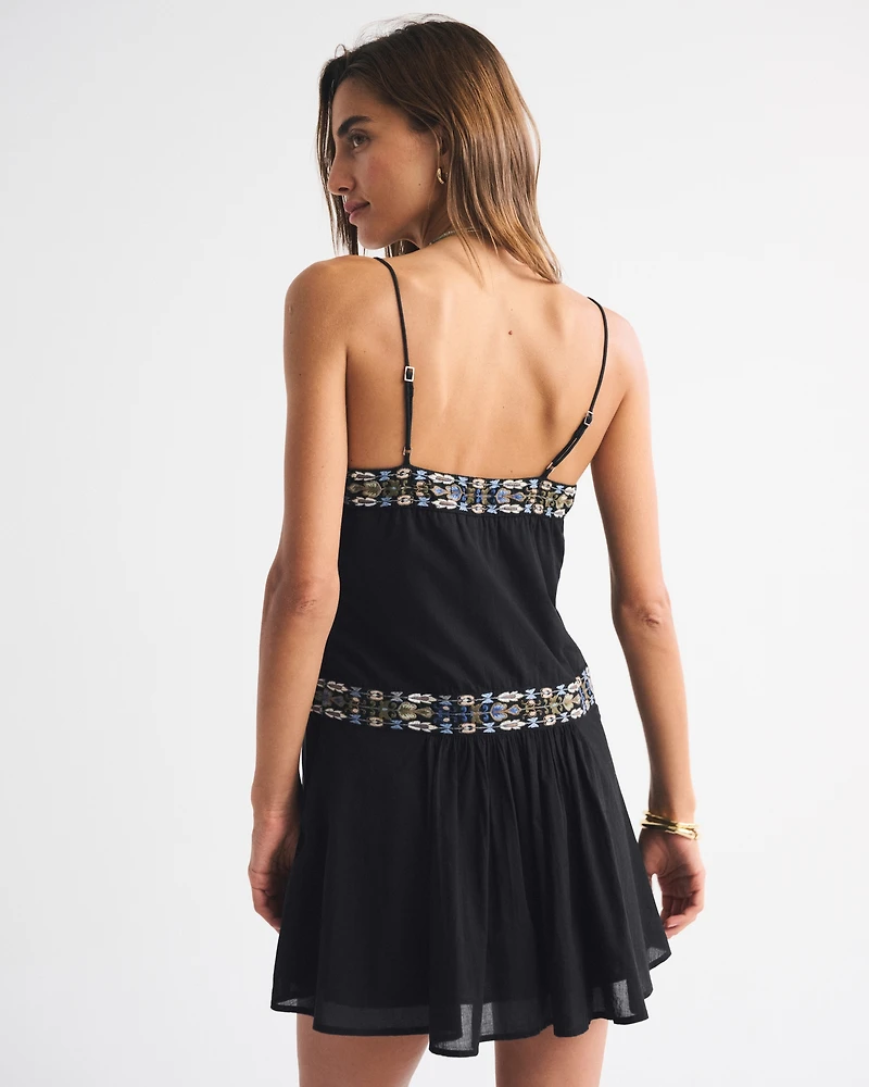 V-Neck Flowy Mini Skort