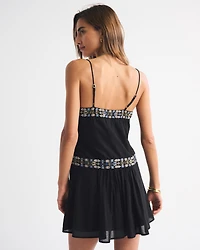 V-Neck Flowy Mini Skort