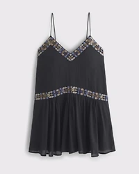 V-Neck Flowy Mini Skort