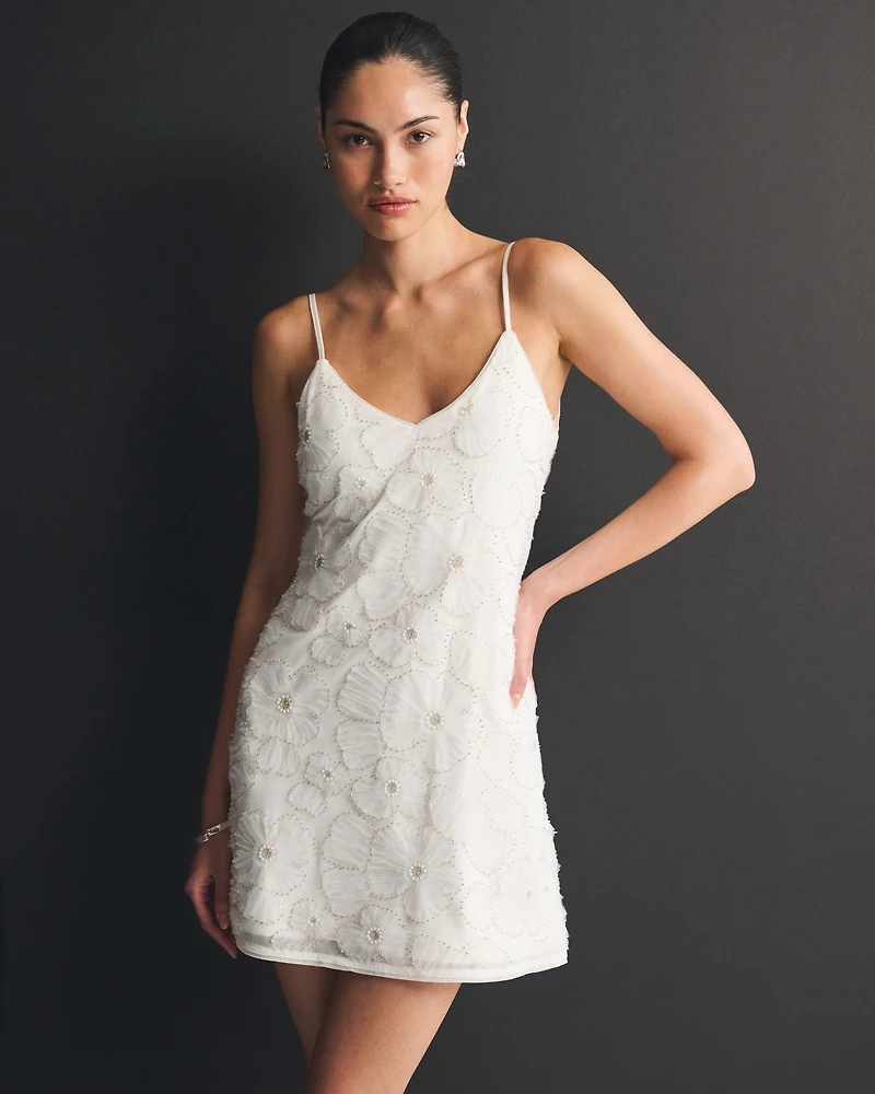 sachin and babi light blue dress Abercrombie & Fitch Embellished Shift Mini Dress