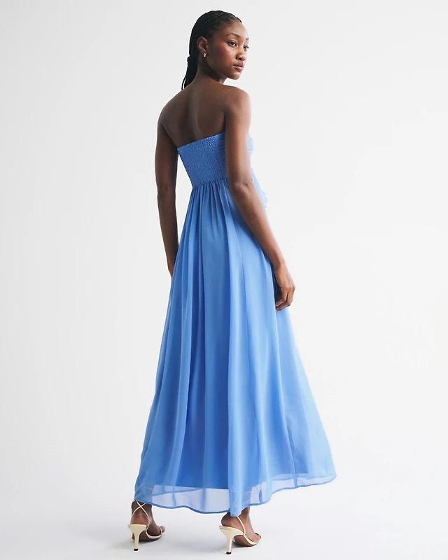 Abercrombie & Fitch Bra-Free Flowy Sheer Maxi Dress | The Summit Abercrombie & Fitch Bra-Free Flowy Sheer Maxi Dress | The Summit