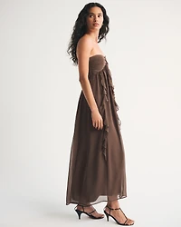 Bra-Free Strapless Hardware Maxi Dress