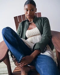 Embroidered Babydoll Mini Dress