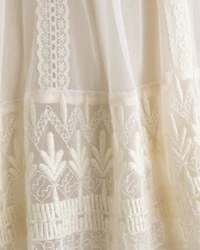 Embroidered Babydoll Mini Dress