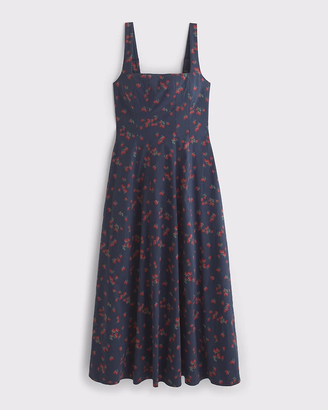 knee length dresses for ladies Women's European Cotton Off-Shoulder Midi Dress - Mila Dress
