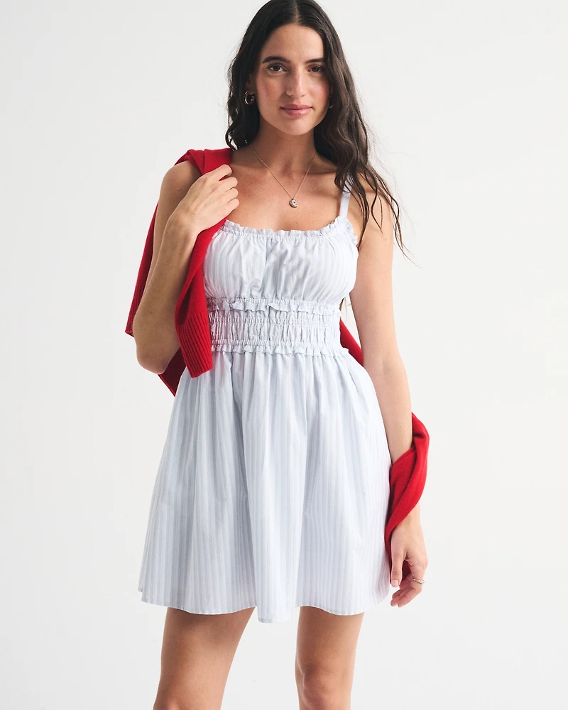 Bra-Free Smocked Waist Mini Dress