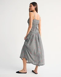 Bra-Free Smocked Drop-Waist Maxi Dress