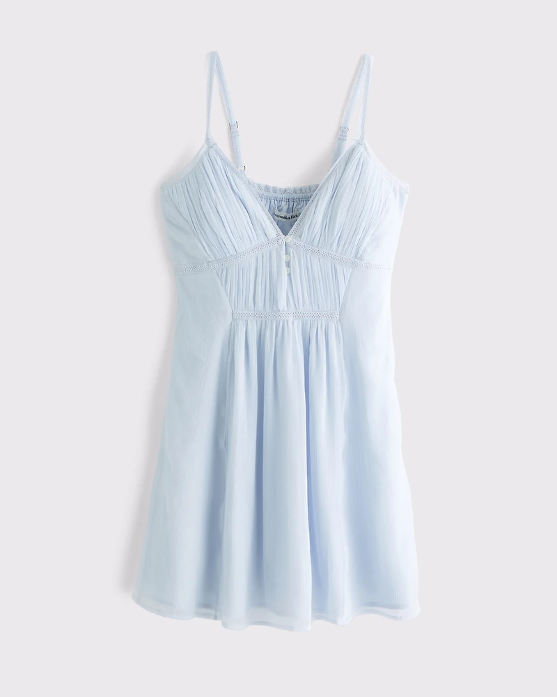 Bra-Free Ruched Mini Dress