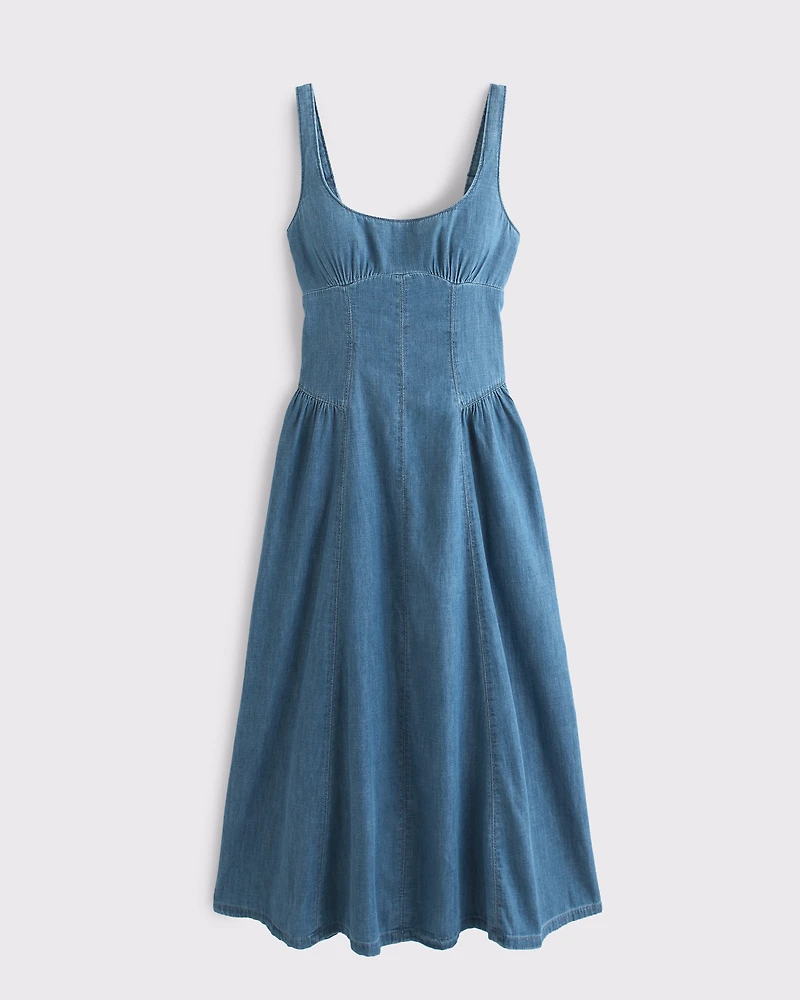 abercrombie blue dress Abercrombie & Fitch Dresses | Abercrombie Fitch Satin Giselle Pleated Cutout Maxi Dress Navy Blue Small Petite | Color: Blue