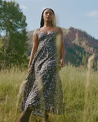V-Neck Flowy Maxi Dress