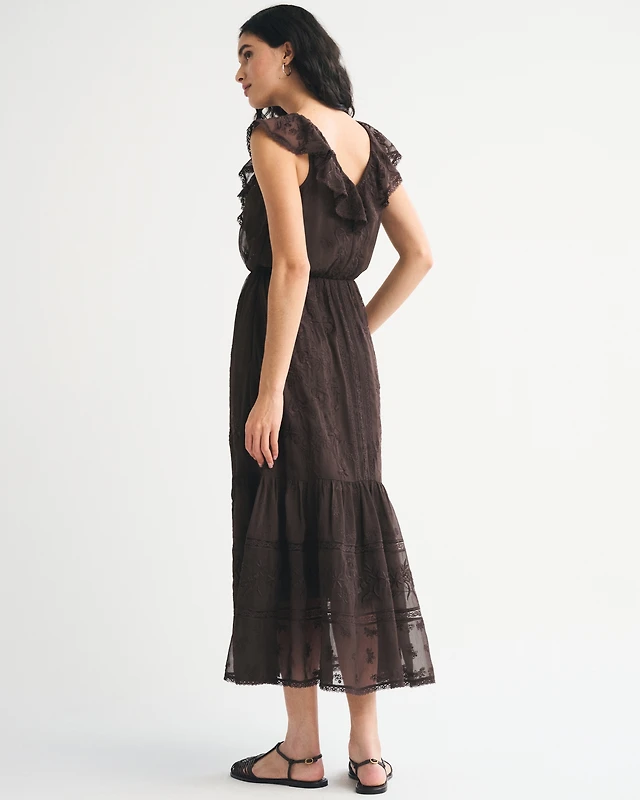 abercrombie black ruffle dress Abercrombie Black Tiered Long Sheer Sleeve Mini Dress  Unpacka