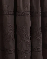 V-Neck Embroidered Tiered Maxi Dress