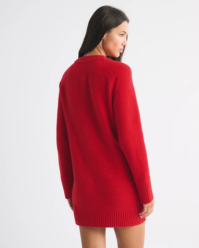 abercrombie red sweater dress Abercrombie & Fitch Cable-Knit Red Sweater Dress, Size XS. Great winter dress