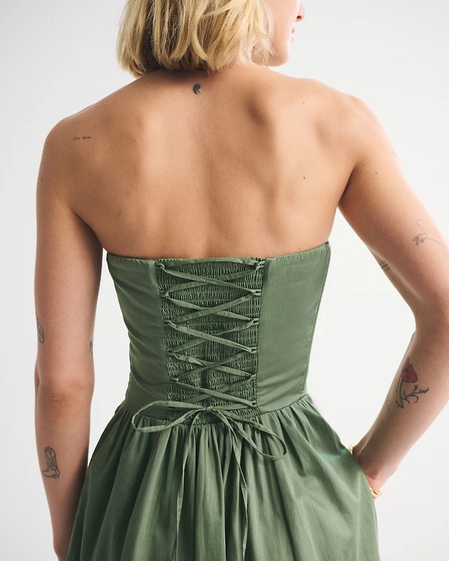 Abercrombie & Fitch Bra-Free Dipped-Waist Midi Dress | Arden Fair