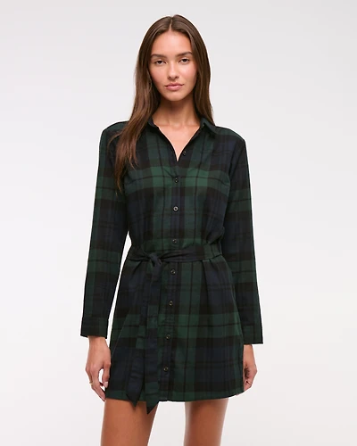 Flannel Shirt Dress