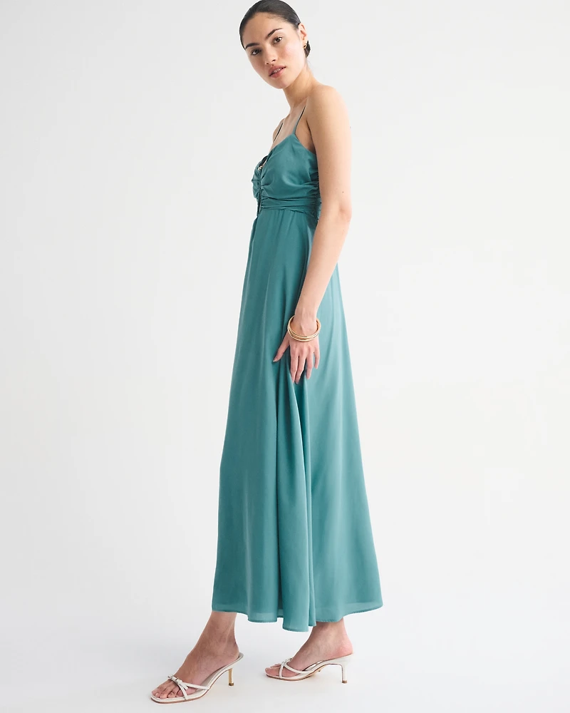 Bra-Free Hardware Maxi Dress