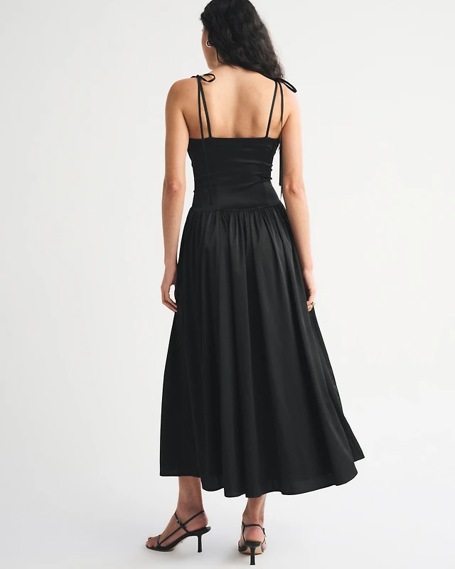 abercrombie tie strap maxi dress Abercrombie & Fitch Tie-Strap Tiered Maxi Dress