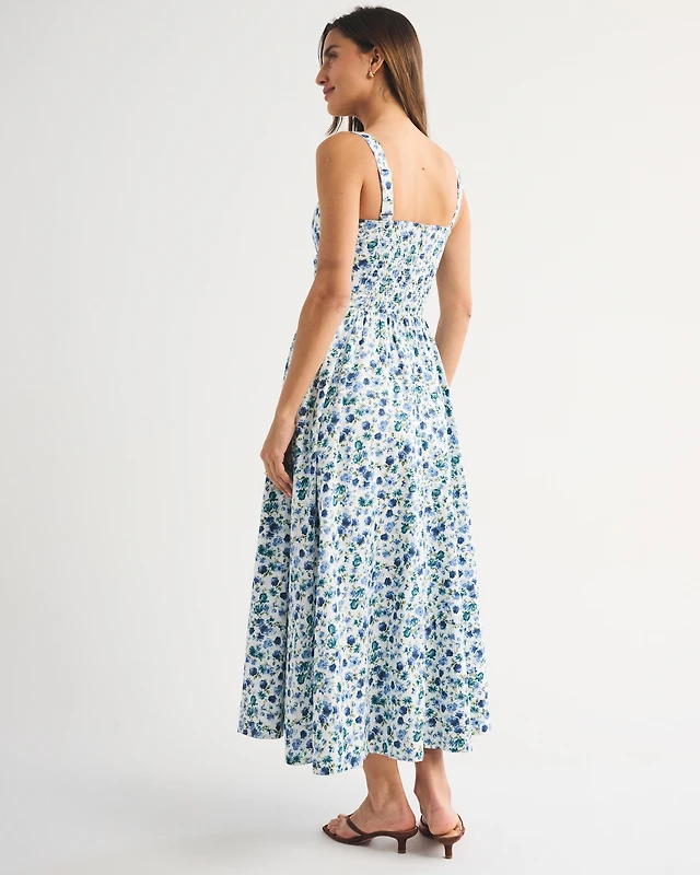 Abercrombie & Fitch Dipped-Waist Sweetheart Maxi Dress | Arden Fair
