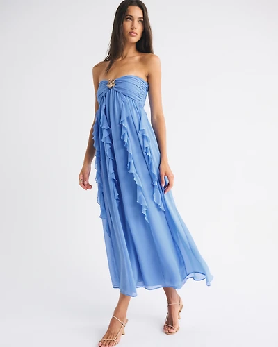 Strapless Hardware Maxi Dress