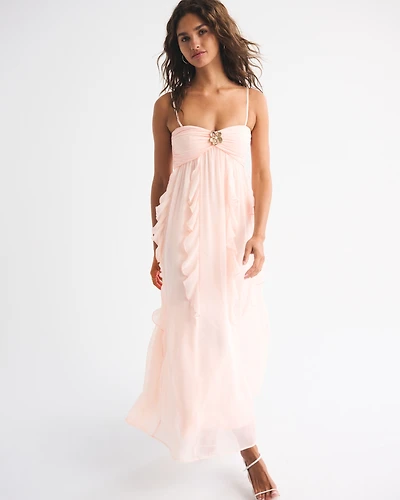 Strapless Hardware Maxi Dress