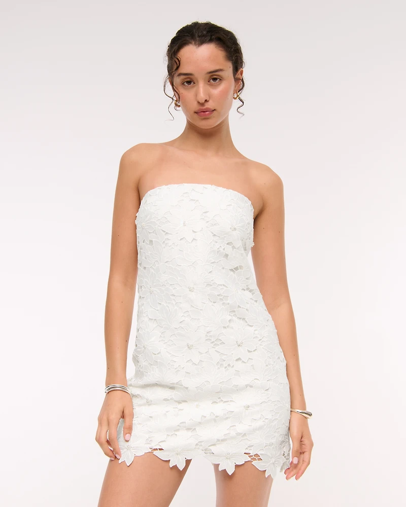 Strapless Lace Skort