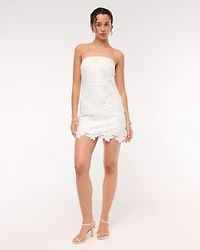 Strapless Lace Skort