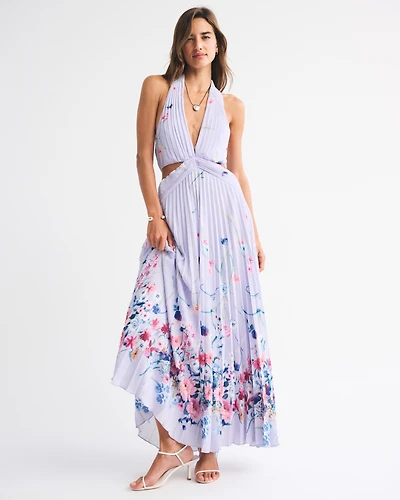 The A&F Giselle Plunge Halter Maxi Dress