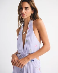 The A&F Giselle Plunge Halter Maxi Dress