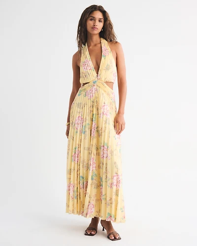 The A&F Giselle Plunge Halter Maxi Dress