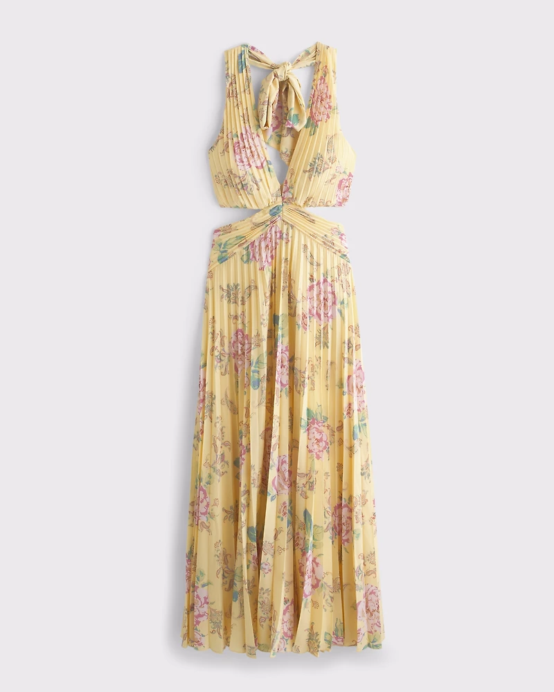The A&F Giselle Plunge Halter Maxi Dress