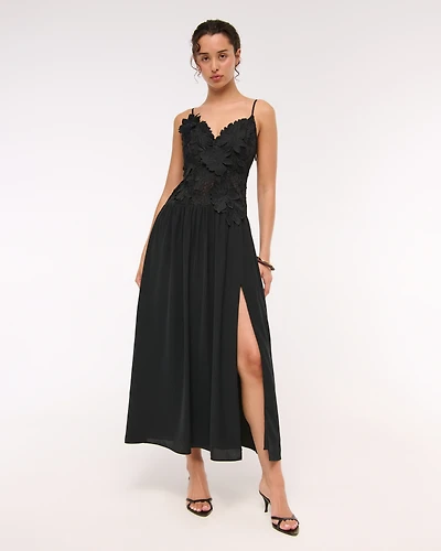 Floral Lace Flowy Maxi Dress