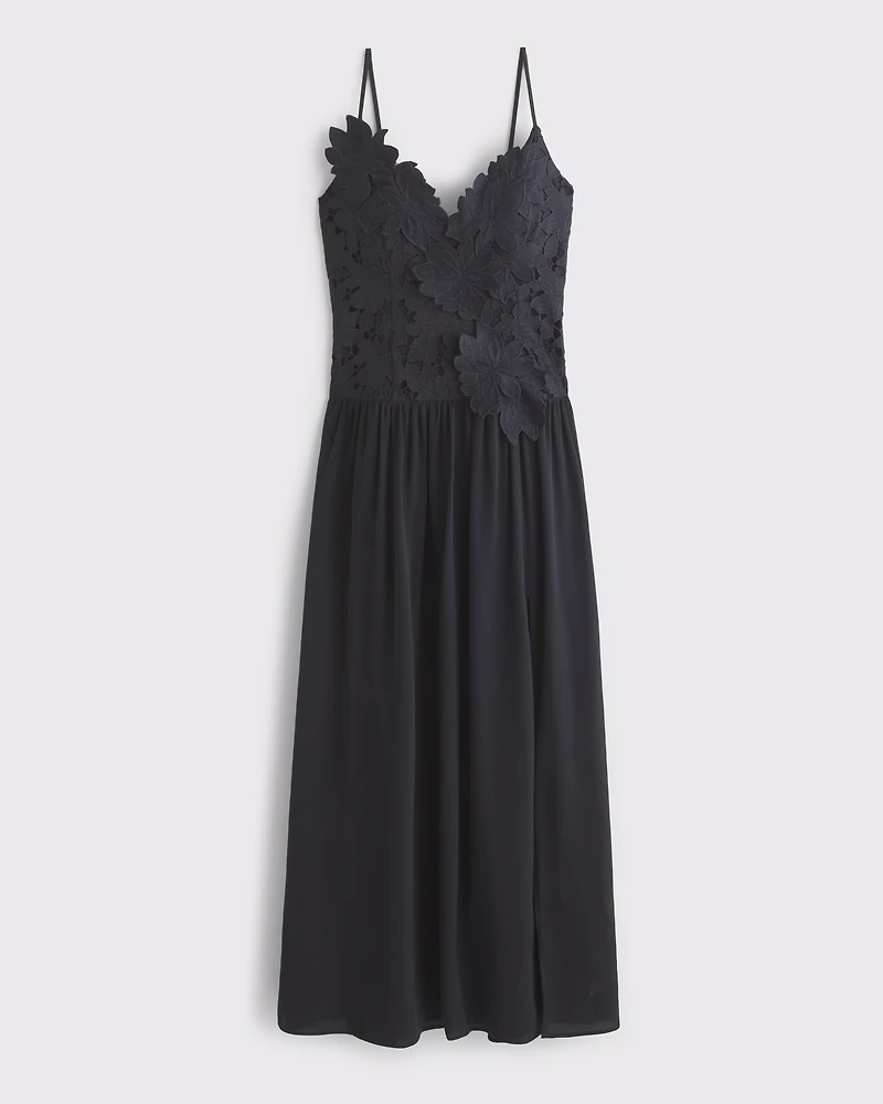 Floral Lace Flowy Maxi Dress